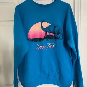 Deer Tick (band) Merch Hanes EcoSmart Blue Sweatshirt